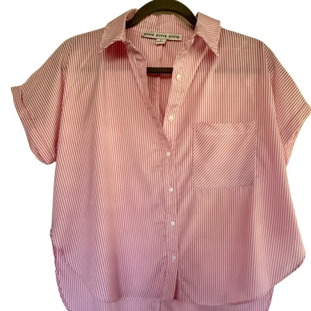**Striped Button-Up Shirt**